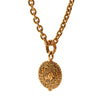 Chanel 24kt Gold Vintage Horse Medallion Necklace
