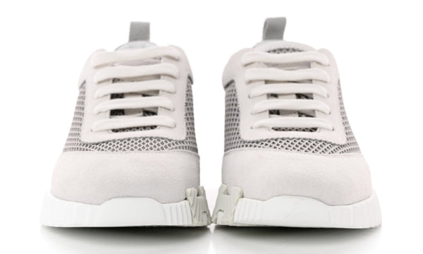 Hermès Air Mesh Suede Goatskin Bouncing"Gris Lulea White"