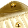 CHANEL 1994-1996 Gold Lambskin Vertical Shoulder Bag