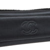 CHANEL 1997-1999 Bead Shoulder Bag Black Satin