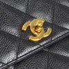 CHANEL 1996-1997 Flap Box Shoulder Bag Small Black Caviar