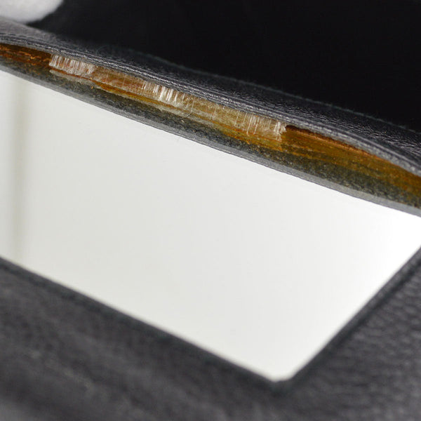 CHANEL 1996-1997 Flap Box Shoulder Bag Small Black Caviar