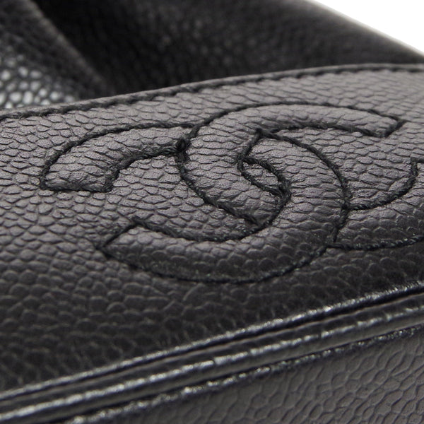 CHANEL 1994-1996 Triple CC Shoulder Bag Black Caviar