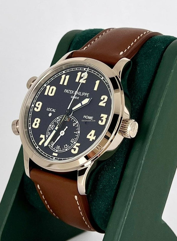 Travel Time Pilot Travel Time 18K White Gold Full Set NEW