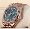 Day-Date 40 Rose Gold 18K 2018 Green Olive dial Mint condition unpolished full set