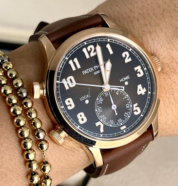 Calatrava Pilot Travel Time 18K Rose Gold NEW