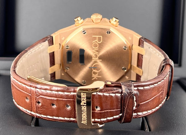 Royal Oak Chronograph kasparov Rose gold white dial box an
