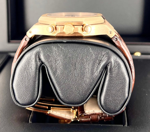 Royal Oak Chronograph kasparov Rose gold white dial box an