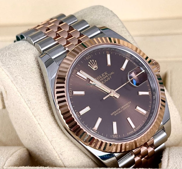 Datejust 41 Chocolate Dial 18K Rose Gold