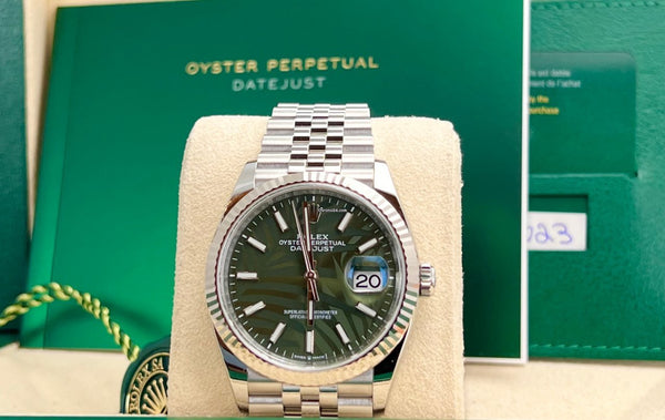 Datejust 36mm Green Palm