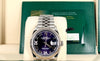 Datejust 36 Aubergine Diamonds Dial 18K White Gold Bezel