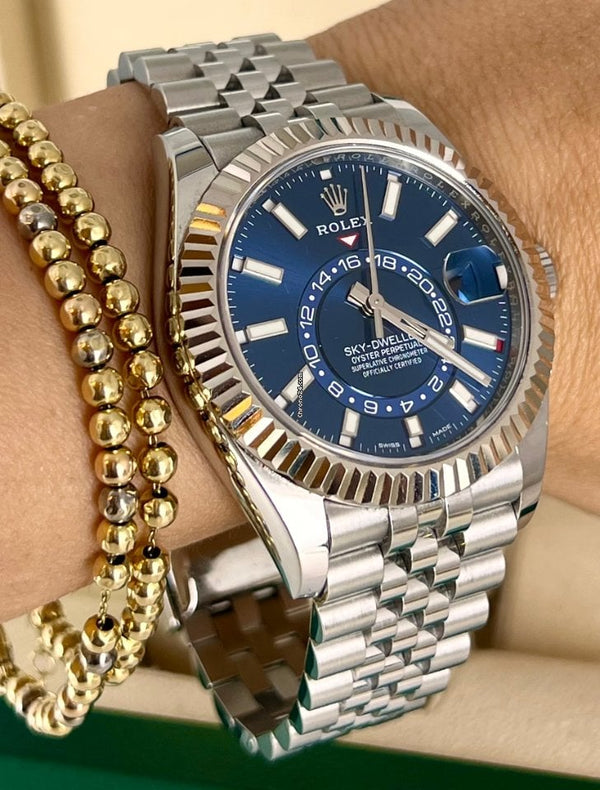 Sky-Dweller 42 Annual Calendar Blue Dial Jubille Full Set Unpolished