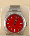 Oyster Perpetual 36 Coral Red Dial Discontinued Full Set