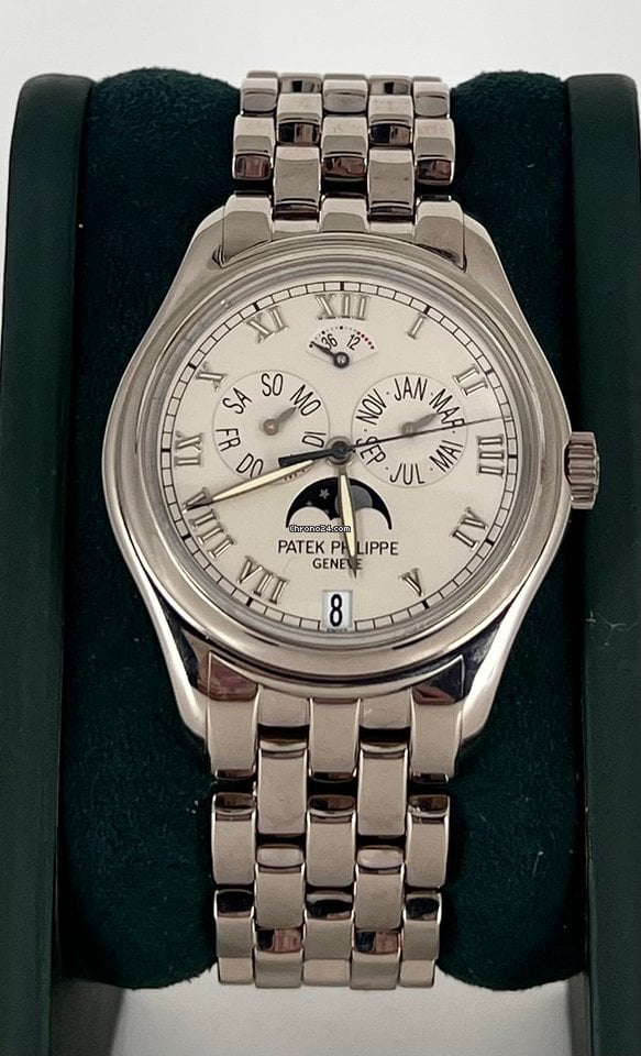 Annual Calendar Moon 37mm 18K White Gold