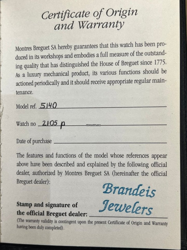 Breguet Classique 18K White Gold