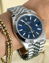 Rolex Datejust 41 Blue Dial Stick