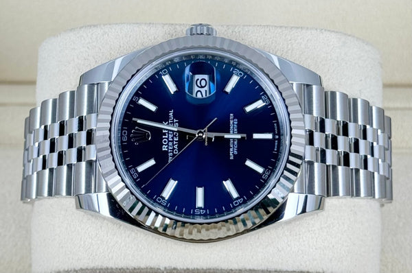 Rolex Datejust 41 Blue Dial Stick