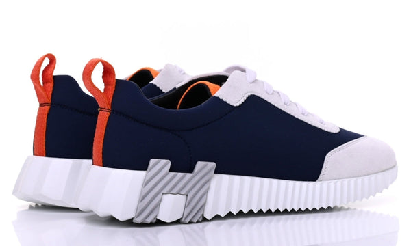 Hermès Suede and Nylon Boucning "Navy Blue/Grey"