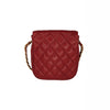 Chanel 90s Red Lambskin Quilted Mini CC Flap Messenger