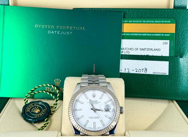 Datejust 41 Certified White Gold Bezel Jubille