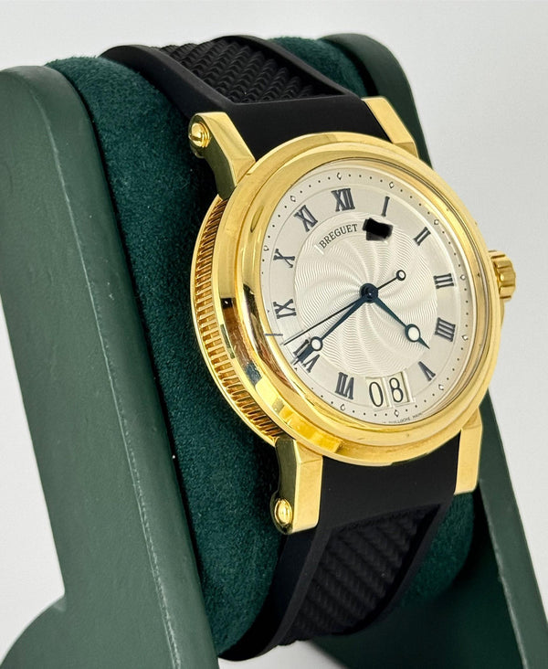 Marine Big Date Marine Yellow Gold With Papers (NEW STRAP)