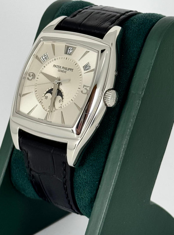 Gondolo Certified Calendario Annual Calendar 18K White Gold B&P Like New