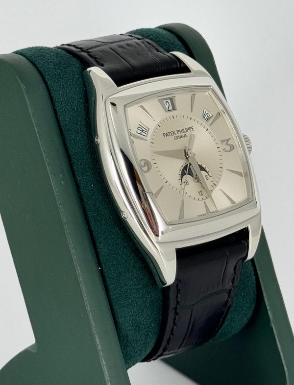 Gondolo Certified Calendario Annual Calendar 18K White Gold B&P Like New