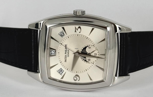 Gondolo Certified Calendario Annual Calendar 18K White Gold B&P Like New