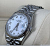 Rolex Datejust 36 18K white Gold Bezel B&P 2021 Like New