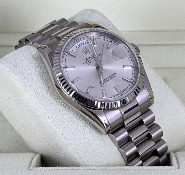 Rolex Day-Date 36 White Gold President 2006 Full Set