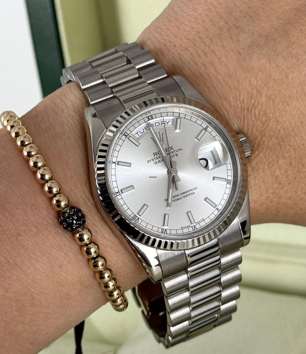 Rolex Day-Date 36 White Gold President 2006 Full Set