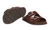 Gucci slide sandal "Brown GG suede"