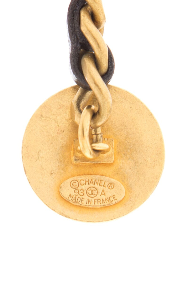 Chanel 1993 Black & Gold Cufflinks