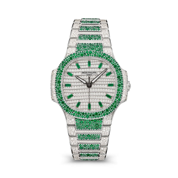 Nautilus Haute Joaillerie Green Gems Full Diamonds