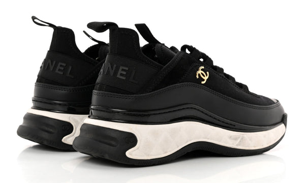 Chanel Velvet Calfskin & Mixed Fibers Sneaker 'Black'