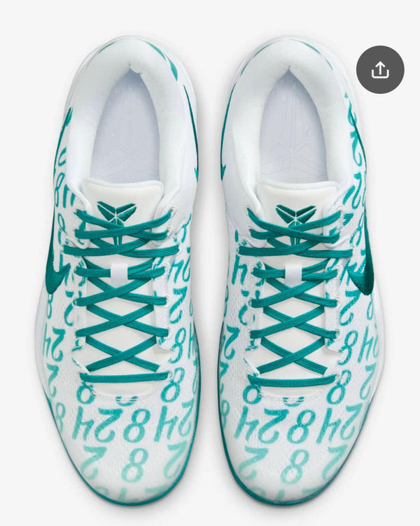 Kobe 8 Protro White "Radiant Emerald" Basketball Shoes for Men