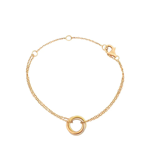 Cartier 18K Trinity Gold Bracelet, On Chain