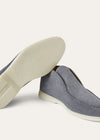 Open Walk Suede Ankle Boots in Ice Blue