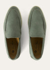 Men's Jade Green Suede Summer Walk Loafers