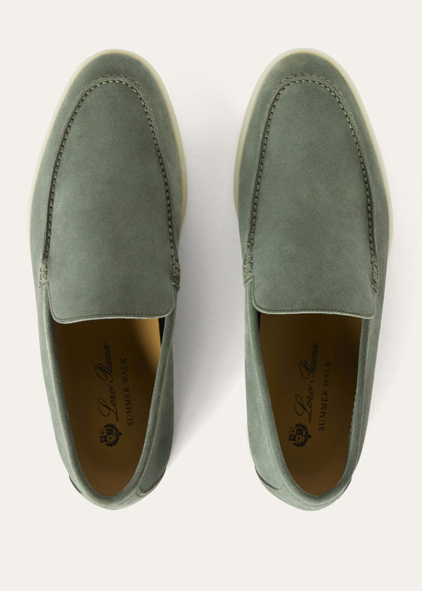 Men's Jade Green Suede Summer Walk Loafers