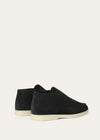Open Walk Ankle Boots in Matte Black Suede