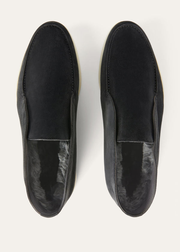 Open Walk Ankle Boots in Matte Black Suede