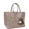 Goyard Goyardine Greige Anjou PM Embroidered Bunny Khaki Bag Palladium Hardware