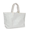 Goyard Goyardine White St. Louis PM Tote Bag Palladium Hardware