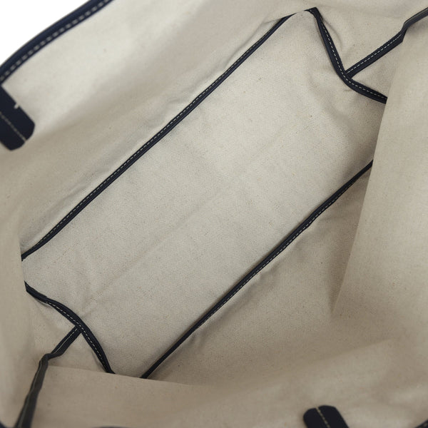 Goyard Goyardine Navy St. Louis PM Tote Bag Palladium Hardware
