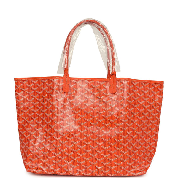 Goyard Goyardine Orange St. Louis PM Tote Bag Palladium Hardware