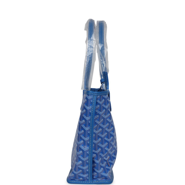Goyard Goyardine Anjou Sky Blue Mini Bag Palladium Hardware