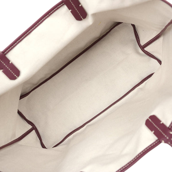 Goyard Goyardine Canvas Burgundy St. Louis PM Tote Palladium Hardware
