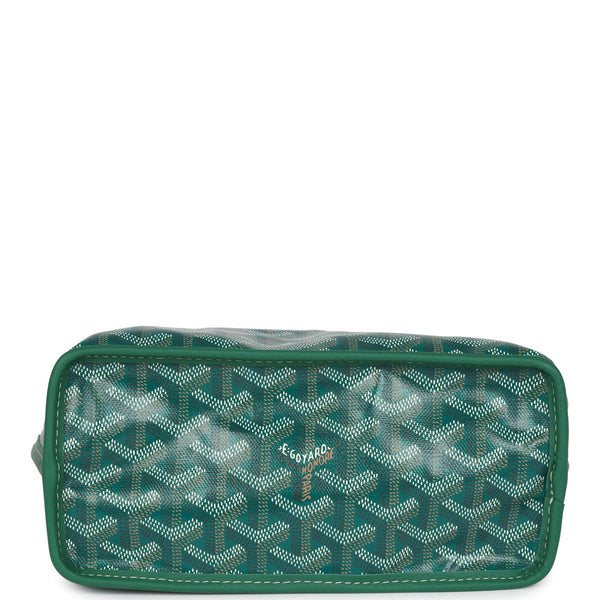 Goyard Goyardine Anjou Green Mini Bag Palladium Hardware