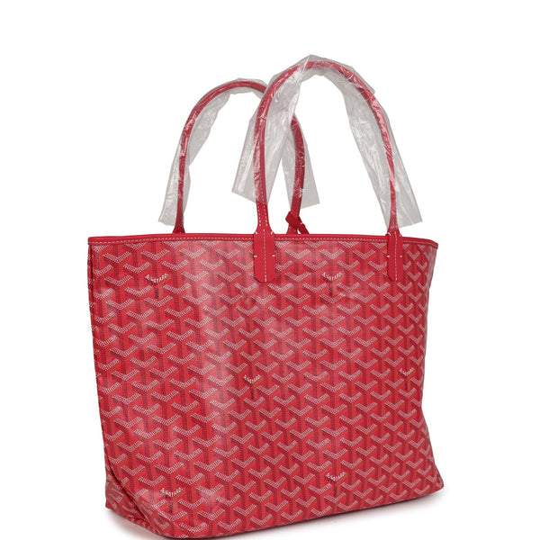 Goyard Goyardine Fuchsia St. Louis PM Tote Bag Palladium Hardware